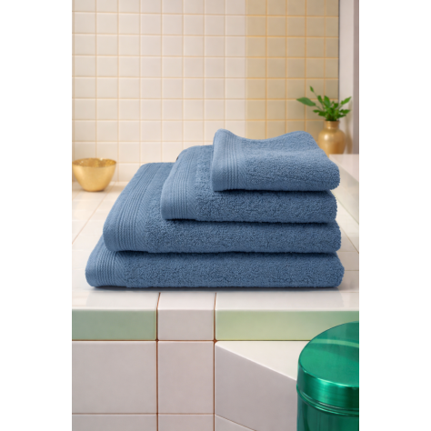 Toalla de Baño 100% Algodón Fiotex – Color Azulón (500 g/m²)