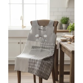 delantal expuesto sobre una silla de cocina