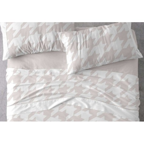 juego de sabanas burrito blanco 100% algodon color cuarzo