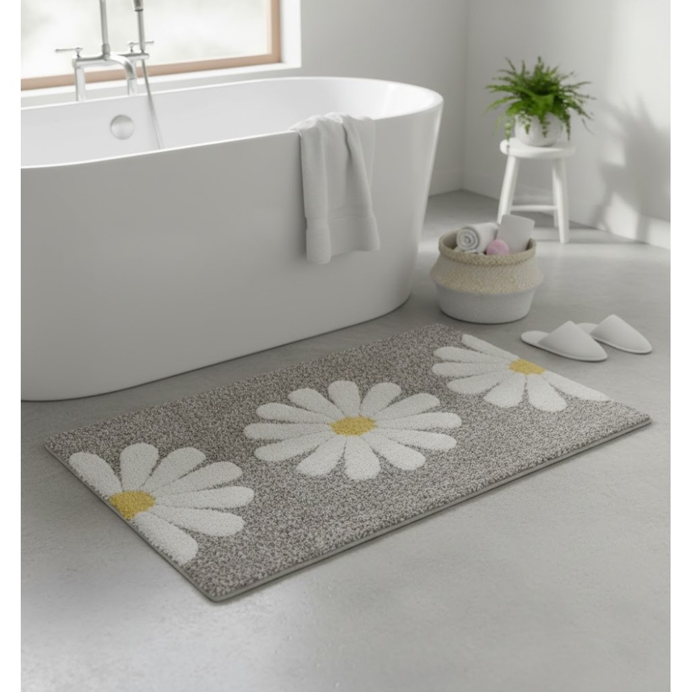 Alfombra de baño con Diseño de Margaritas (40x60 cm)