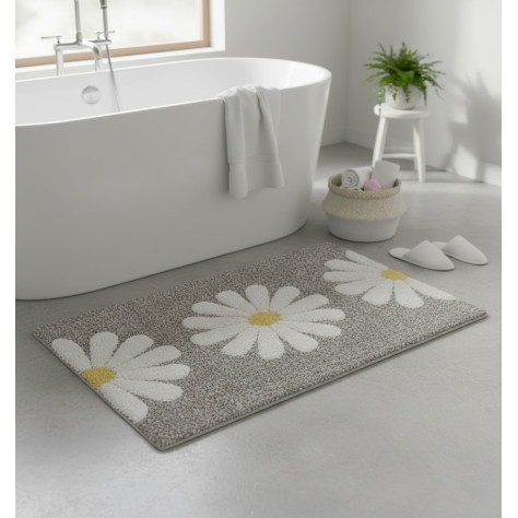 Alfombra de baño con Diseño de Margaritas (40x60 cm)