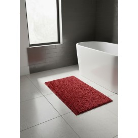 Alfombra de Baño de Microfibra Chenilla (50x70 cm) – Súper Absorbente y Antideslizante | color rojo