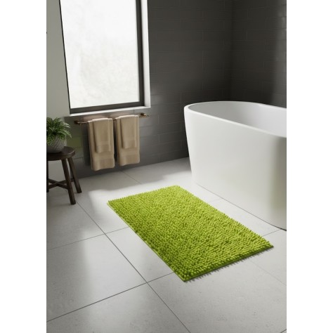 Alfombra de Baño de Microfibra Chenilla (50x70 cm) – Súper Absorbente y Antideslizante | color pistacho