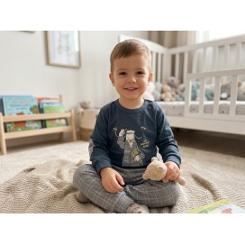 Pijama Infantil "The Gentle Bear" gris - Confort Superior en Algodón
