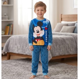 Pijama infantil de coralina mickey