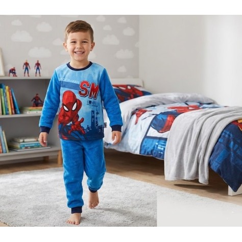 Pijama infantil de coralina spiderman