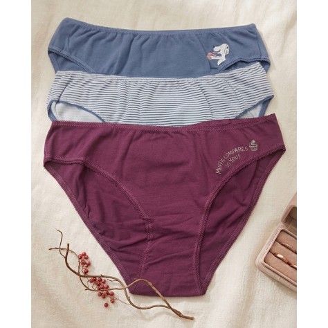 Pack de 3 Bragas Algodón Surtido| Confort, Estilo y Transpirabilidad