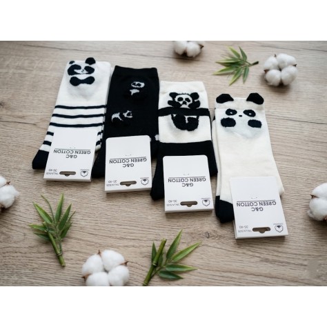 Pack de 3 Calcetines de Algodón con Diseños de Panda – Suavidad y Estilo