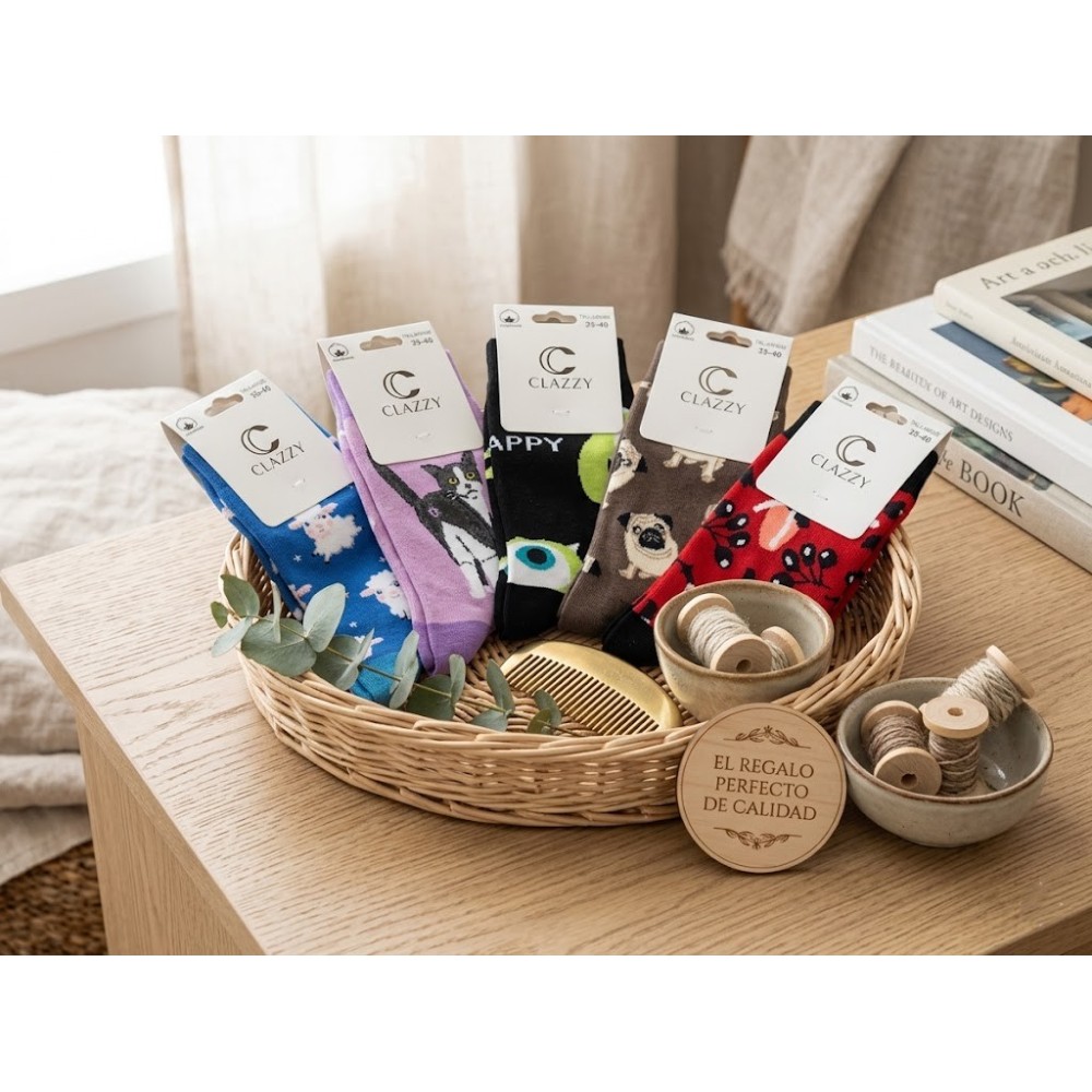 Pack de 3 Calcetines Divertidos con Estampados de Animales – Máximo Color y Confort