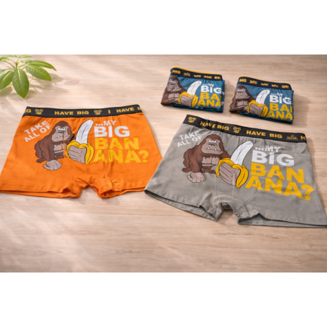 Pack de 2 Bóxers Divertidos "Big Banana" – Algodón Elástico y Humor