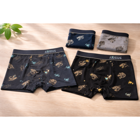 Pack de 2 Bóxer de Hombre de Algodón  – Estilo Urbano | Diseño lobo