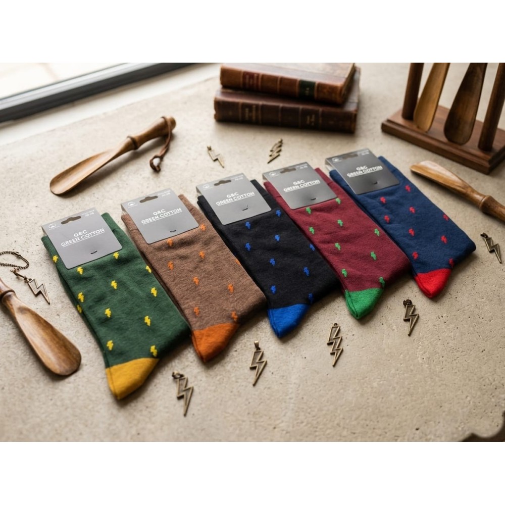 Pack de 3 Calcetines de algodón Surtidos| Diseño Rayo
