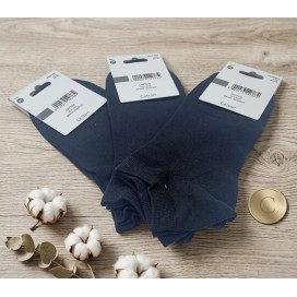 Pack de 3 Calcetines Tobilleros Negros (Talla 40-46)