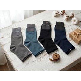 Pack de 3 calcetines de hombre lisos en colores azul petróleo, negro y azul marino, con puño antipresión