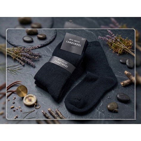 Calcetines de Hombre de Lana – Negros, Talla 41-45