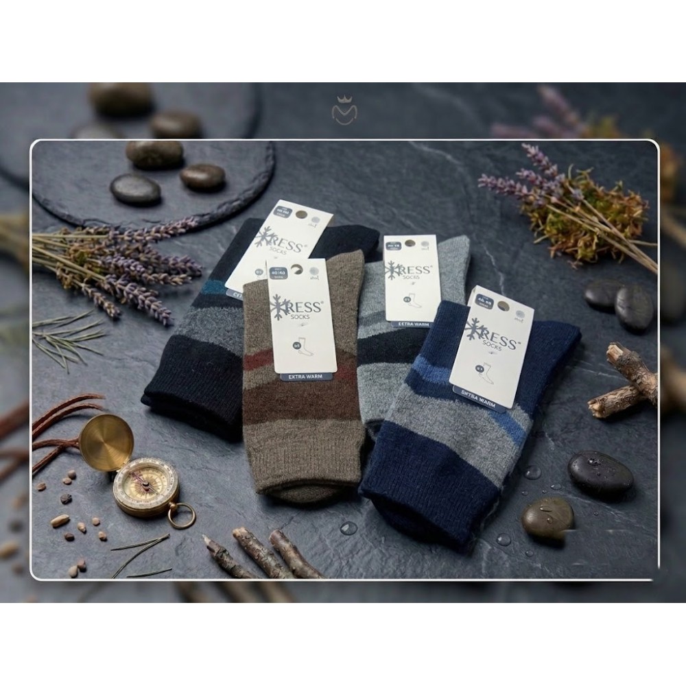 Pack 3 Pares de Calcetines de Hombre - Lana y Angora (Talla 40-46)