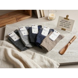 Pack 3 Pares de Calcetines Térmicos - Rayas Finas (Talla 40-46)