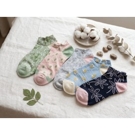 Pack x3 Calcetines Tobilleros "Floral Bloom" – Suavidad y Estilo