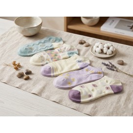 Pack x3 Calcetines Tobilleros "Pastel Garden" – Dulzura en cada paso