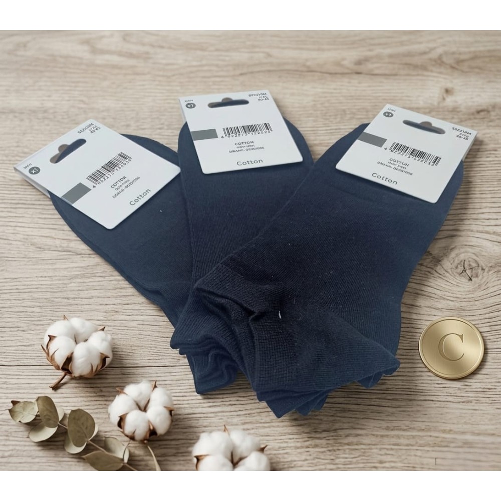 Pack x3 Calcetines Tobilleros "Navy Night" – Elegancia y Confort Natural