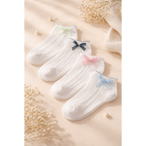 Pack x3 Calcetines Tobilleros "Coquette Bows" – Elegancia y Algodón