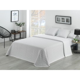 Colcha Jacquard Candela Gris – Estilo Geométrico y Vanguardia para tu Dormitorio