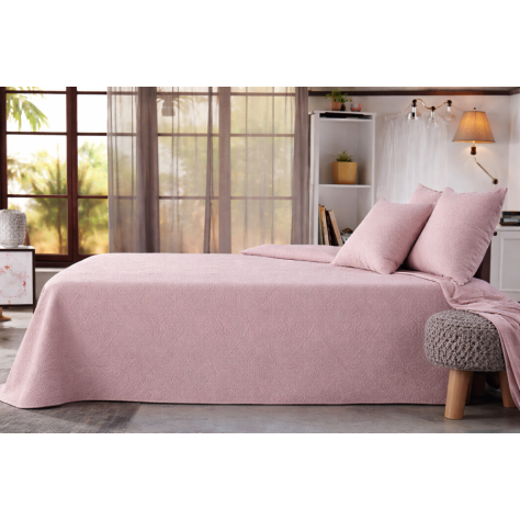 Colcha Bouti Salma Rosa – Elegancia Clásica y Confort Duradero