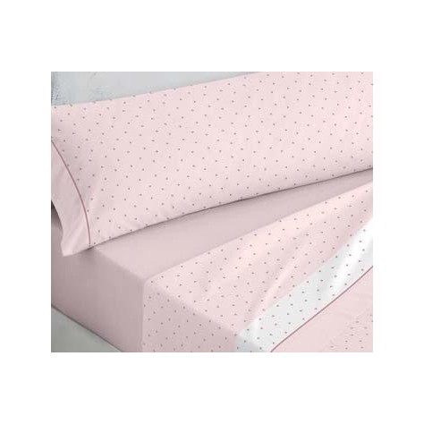 Juego de Sábanas Estela Rosa - Estampado Micro Estrellas