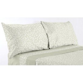 Juego de Sábanas Irache Beige– Frescura Botánica y Relax Total