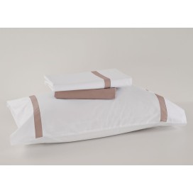 Juego de Sábanas 100% Algodón Percal de 200 Hilos – Blanco y Rosa Premium