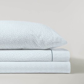 Juego de Sábanas para Cama de 2 Metros - Modelo Clove Azul (144 Hilos)