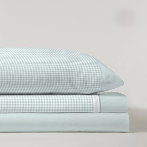 Juego de Sábanas para Cama de 2 Metros - Modelo Denia Menta (144 Hilos)