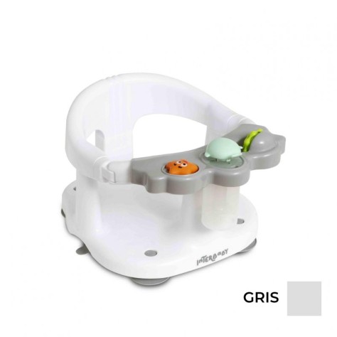 Asiento de Bañera para Bebé Antideslizante con Juegos - Gris