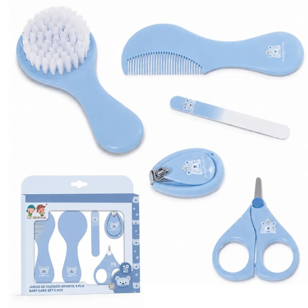 Set de Cuidado e Higiene Infantil para Bebé - Kit de 5 Piezas Azul