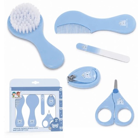 Set de Cuidado e Higiene Infantil para Bebé - Kit de 5 Piezas Azul