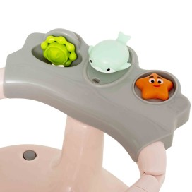 Asiento de Baño para Bebé Antideslizante con Juegos - Rosa