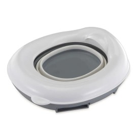 Orinal Portátil y Reductor de WC Plegable para Bebés 2 en 1 - Blanco/Gris