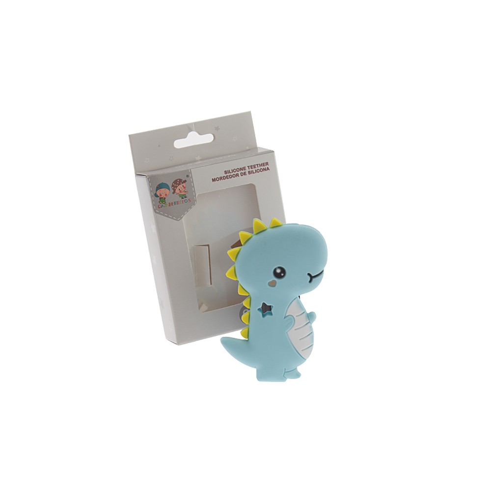 Mordedor silicona dino azul