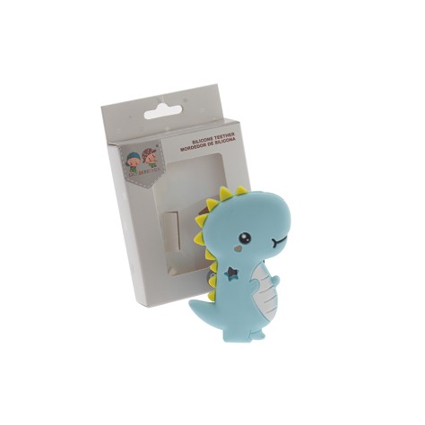 Mordedor silicona dino azul