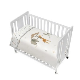 FUNDA NORDICA REVERSIBLE DESENFUNDABLE CON RELLENO+CHICHONERA MOD.JIRAFA SAVANNA BEIGE INTERBABY