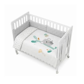 FUNDA NORDICA REVERSIBLE DESENFUNDABLE CON RELLENO+CHICHONERA MOD. GRANJA KOALA VERDE INTERBABY
