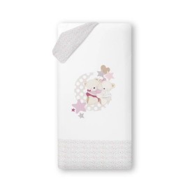 FUNDA NORDICA REVERSIBLE DESENFUNDABLE CON RELLENO+CHICHONERA MOD. FLORES PETALOS ROSA INTERBABY