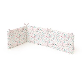 FUNDA NORDICA REVERSIBLE DESENFUNDABLE CON RELLENO+CHICHONERA MOD. FLORES PETALOS ROSA INTERBABY