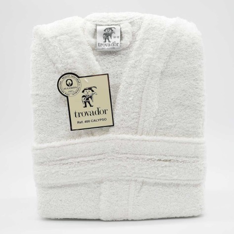 Albornoz Infantil Calypso Blanco – 100% Algodón Trovador