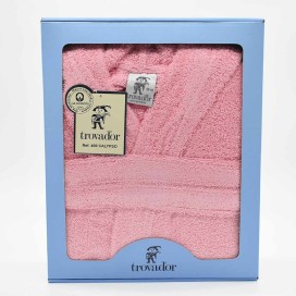 Albornoz Infantil Calypso Rosa – 100% Algodón Trovador