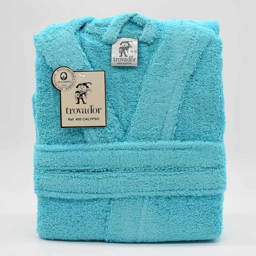 Albornoz Infantil Calypso Turquesa – 100% Algodón Trovador