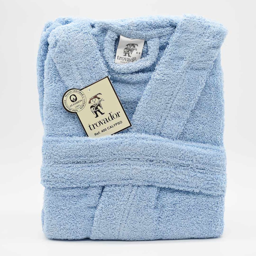 Albornoz Infantil Calypso Celeste – 100% Algodón Trovador