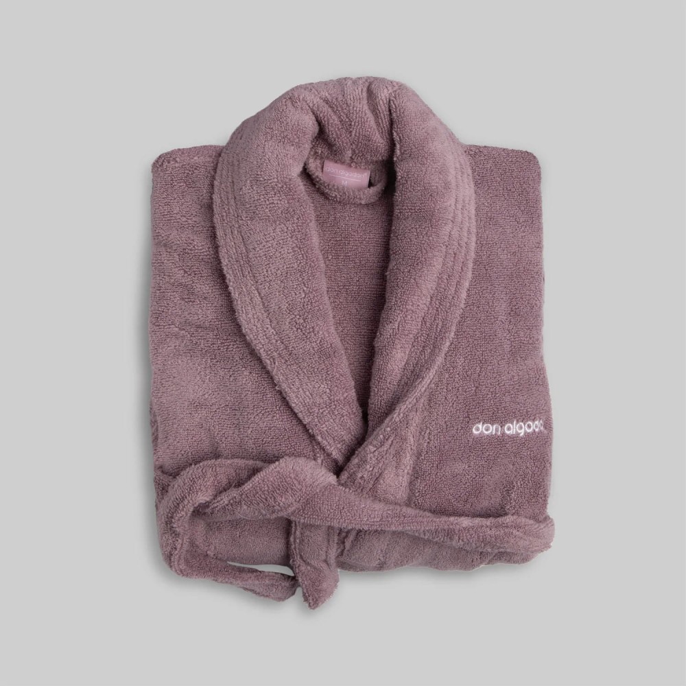 Albornoz de Rizo 100% Algodón Zero Twist Don Algodón – Color Malva