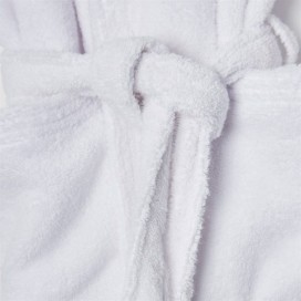 Albornoz de Rizo 100% Algodón Zero Twist Don Algodón – Color Blanco