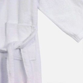 Albornoz de Rizo 100% Algodón Zero Twist Don Algodón – Color Blanco